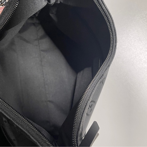 Gucci black tote bag canvas GG sac hobo shoulder bag - Picture 9 of 12